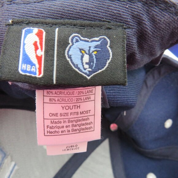 Adidas Hat Youth Memphis Grizzlies Snapback Cap Embroidered Spellout Bear Bill - Picture 7 of 10